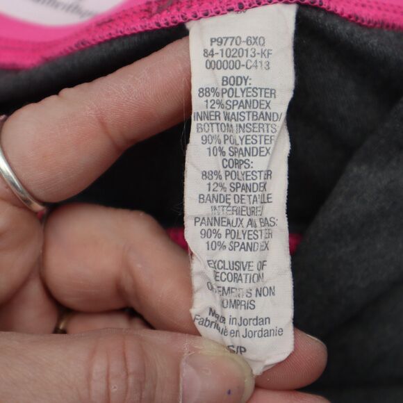 Champion Pants Womens PS Gray Pink Petite Leggings Elastic Waist Pull On - Picture 7 of 16